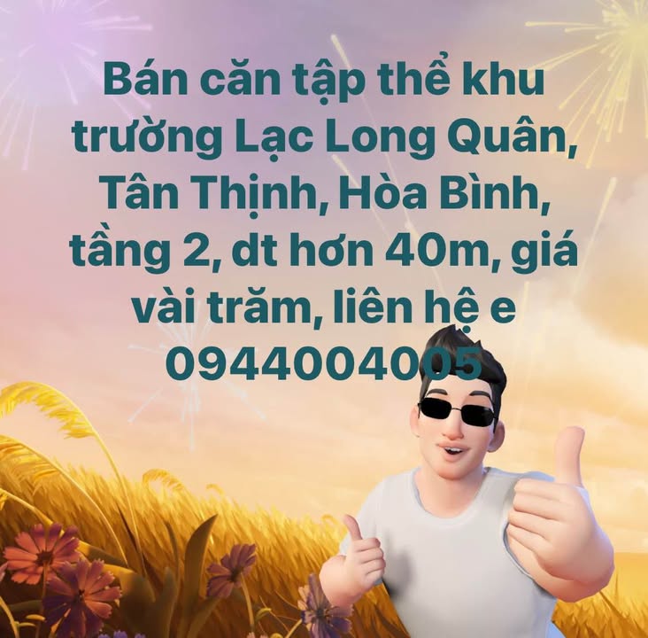 Căn hộ tầng 2 tại phường Tân Thịnh, TP Hòa Bình - Diện tích 40m², giá thỏa thuận!