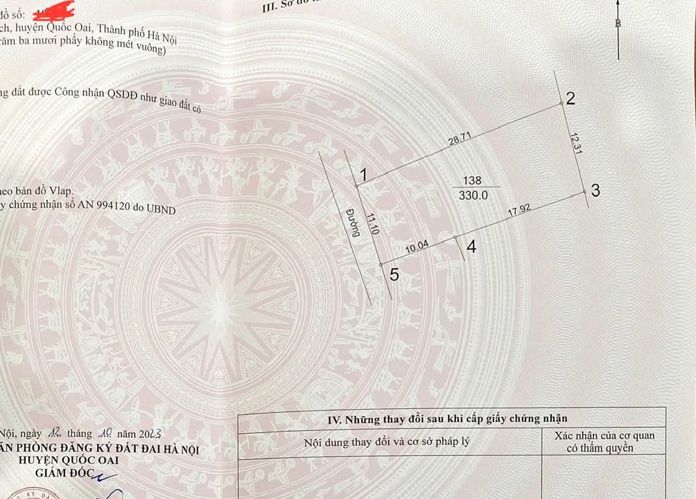 Đất nền Hòa Thạch Quốc Oai 330m² giá tốt - Đầu tư sinh lời ngay!