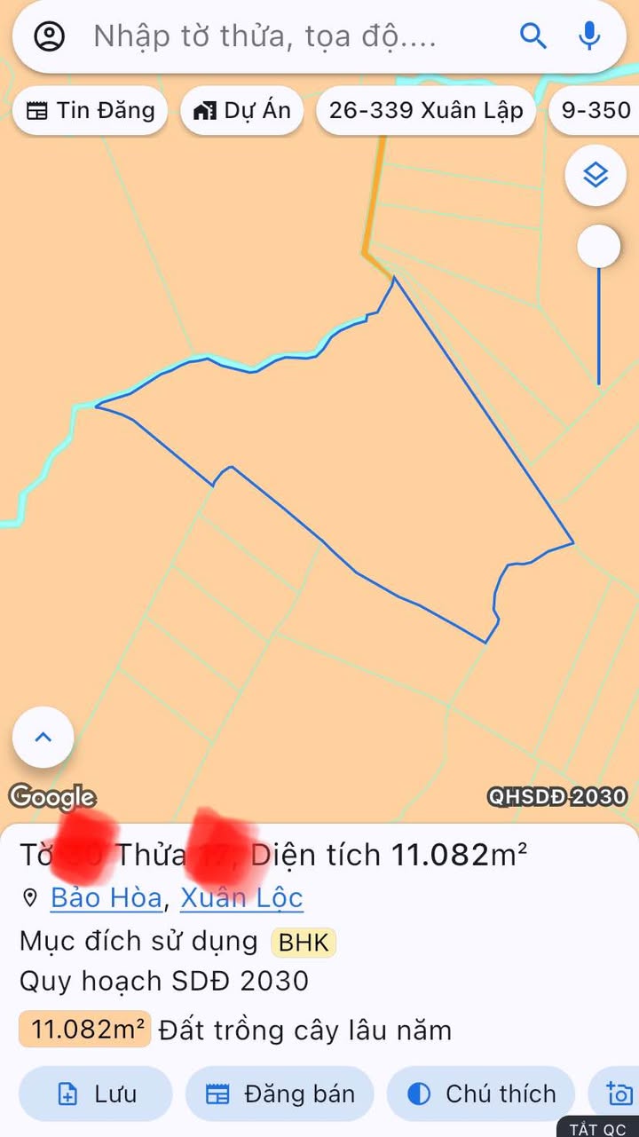 Đất Farm Bảo Hoà, Xuân Lộc 11000m² giá 3.45 tỷ - Cơ hội đầu tư sinh lời!