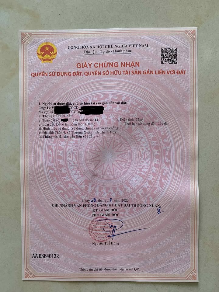 Mặt bằng kinh doanh mặt tiền Quốc lộ 47, Thị trấn Thường Xuân 72m² - Cơ hội đầu tư sinh lời!