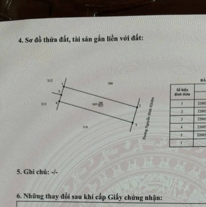 Bán đất mặt đường Nguyễn Bỉnh Khiêm, Nam Định 80m² giá 4 tỷ - Đầu tư sinh lời ngay!