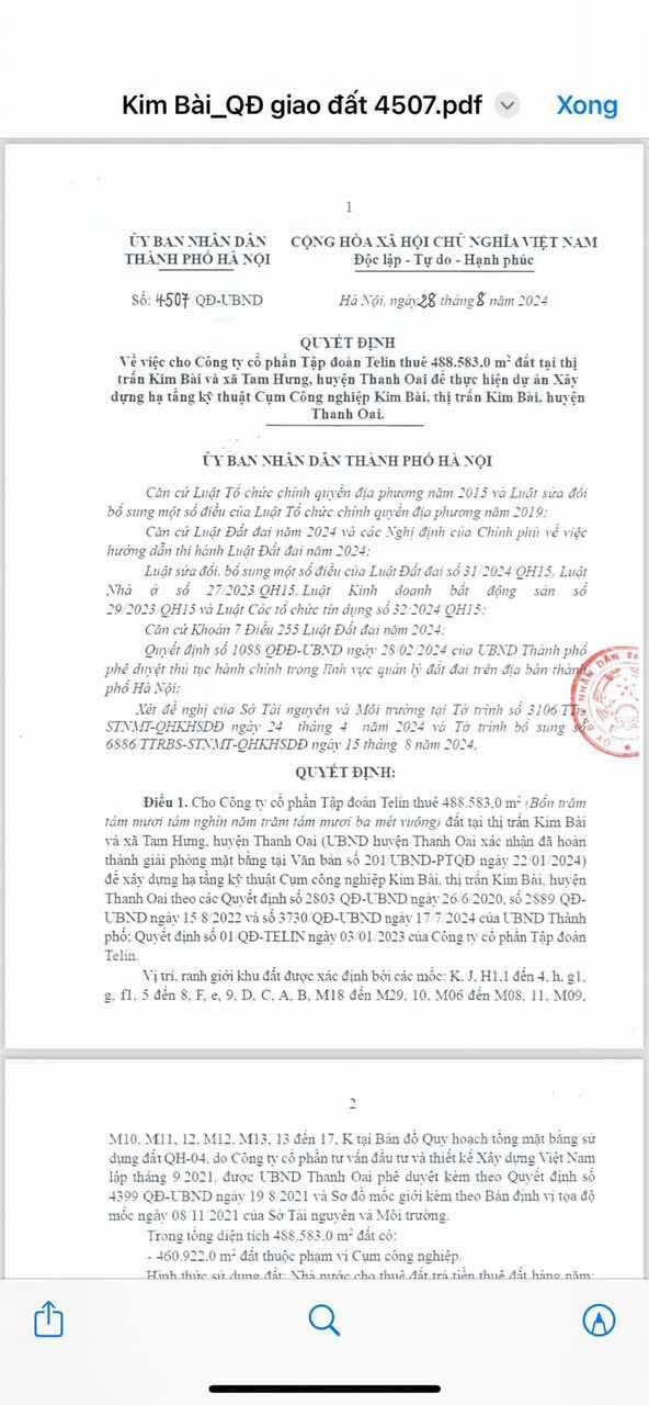 Bán đất nền shophouse và công nghiệp Kim Bài 150m² giá chỉ 3.45 tỷ - Đầu tư sinh lời nhanh!