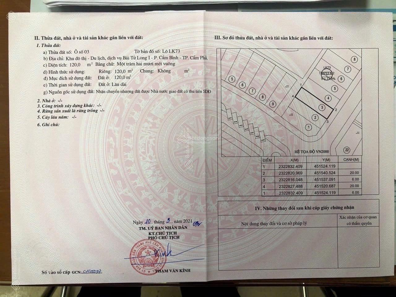 Đất nền Green Dragon City Cẩm Phả 120m² giá chỉ 3.72 tỷ - Cắt lỗ chính chủ!