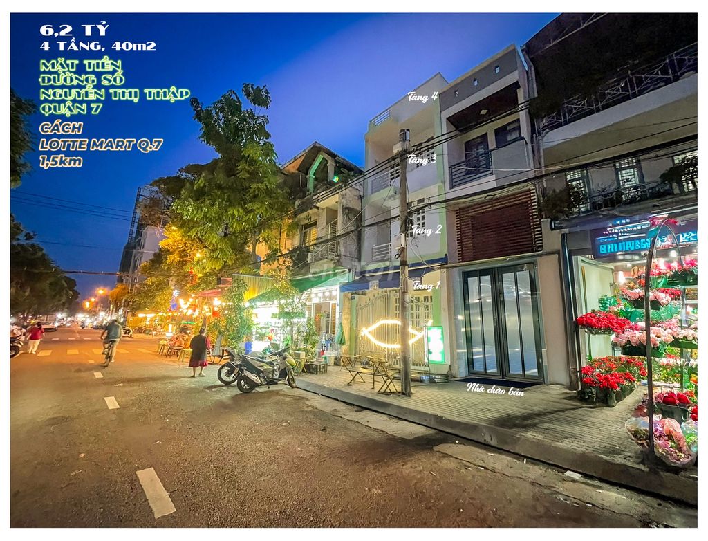 Nhà 4 tầng Đường Nguyễn Thị Thập Quận 7 chỉ 6,2 tỷ - Mặt tiền kinh doanh lý tưởng!
