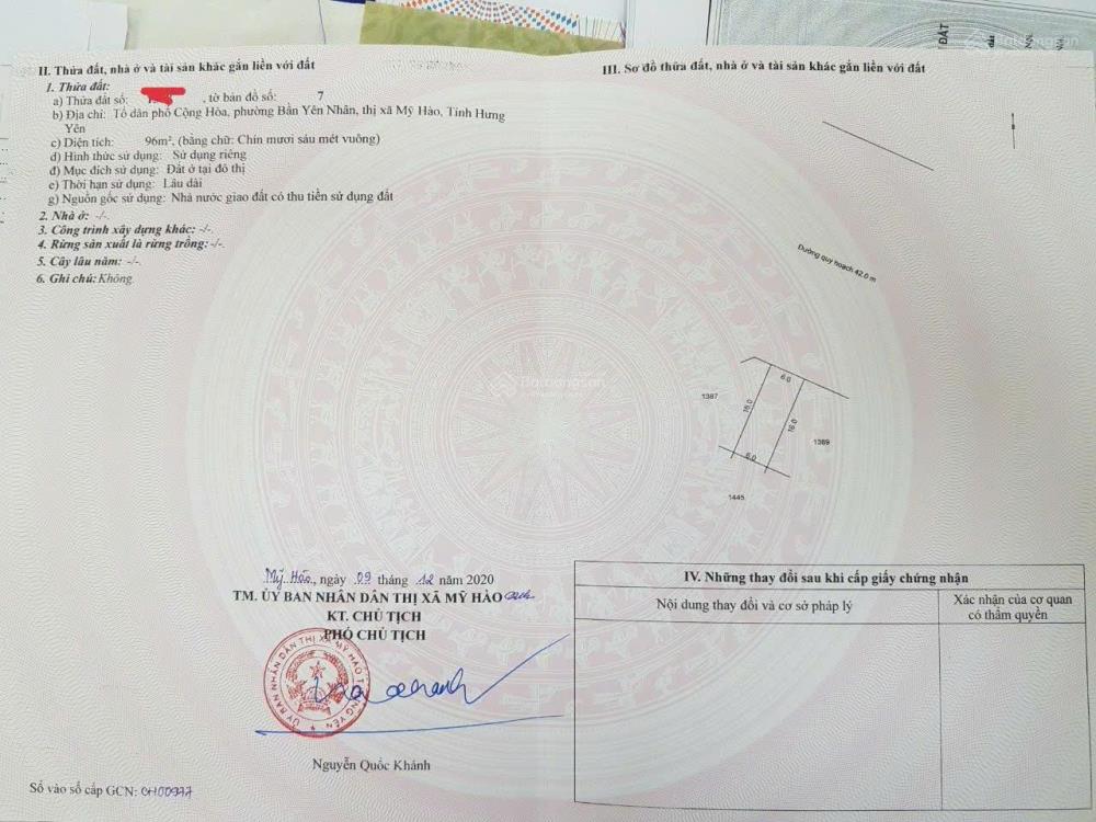 Đất đấu giá tại Phố Nối, Mỹ Hào, Hưng Yên 96m² giá 10.5 tỷ - Cơ hội đầu tư tiềm năng!