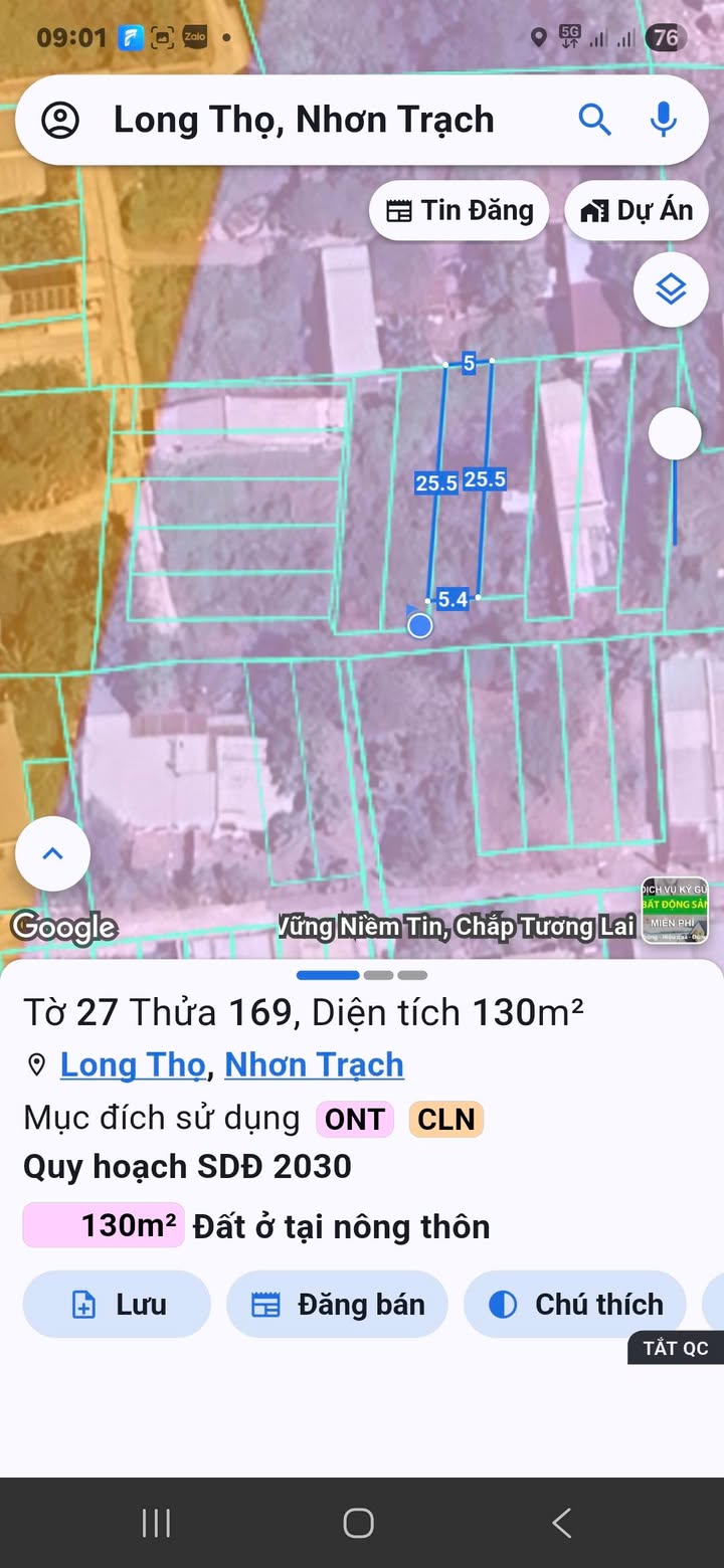 Đất thổ cư 130m² tại Ấp 3, Long Thọ, Nhơn Trạch - Giá chỉ 1.3 tỷ!