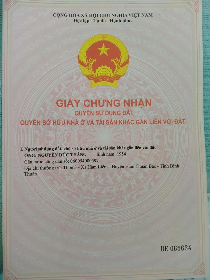 Đất thổ cư Quốc lộ 1A Phan Thiết 850m² - Chính chủ bán gấp!