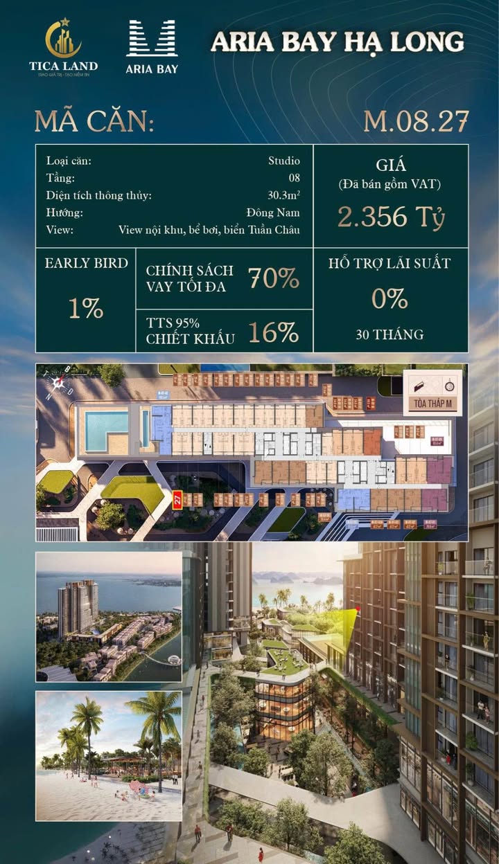 Căn hộ Aria Bay Hạ Long 22000m² - Sở hữu lâu dài, đầu tư sinh lời!