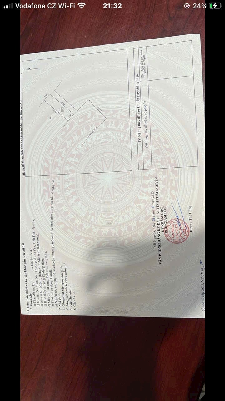 Đất thổ cư Mặt đường TL 261 Phổ Yên 100m² giá 1 tỷ - Cơ hội đầu tư tuyệt vời!