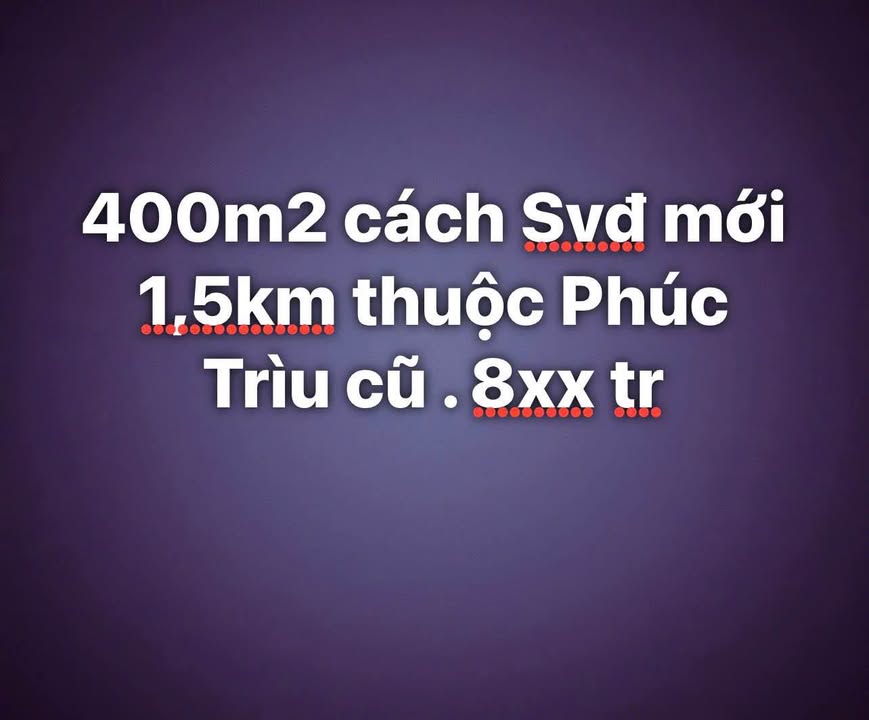 Đất nền Phúc Trìu Thái Nguyên 400m² giá 800 triệu - Đầu tư sinh lời tốt!