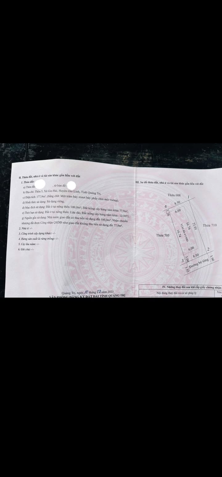 Lô đất Cửa Việt, Quảng Trị 177m² giá chỉ 490 triệu - Cơ hội đầu tư sinh lời!