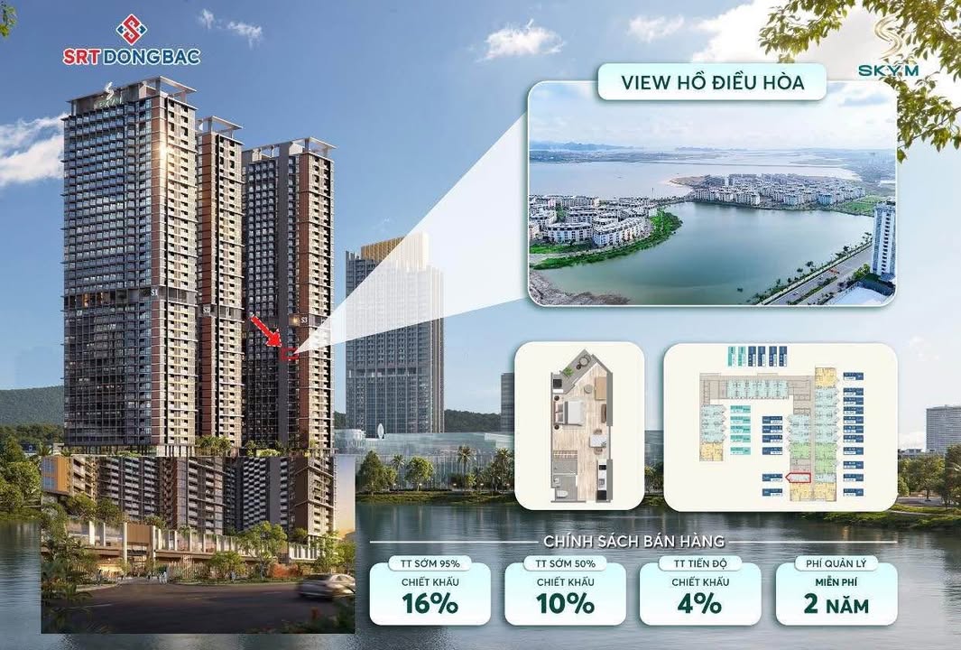 Căn hộ Sky M Bãi Cháy 36m² giá 1.9 tỷ - View hồ điều hòa cực đẹp!