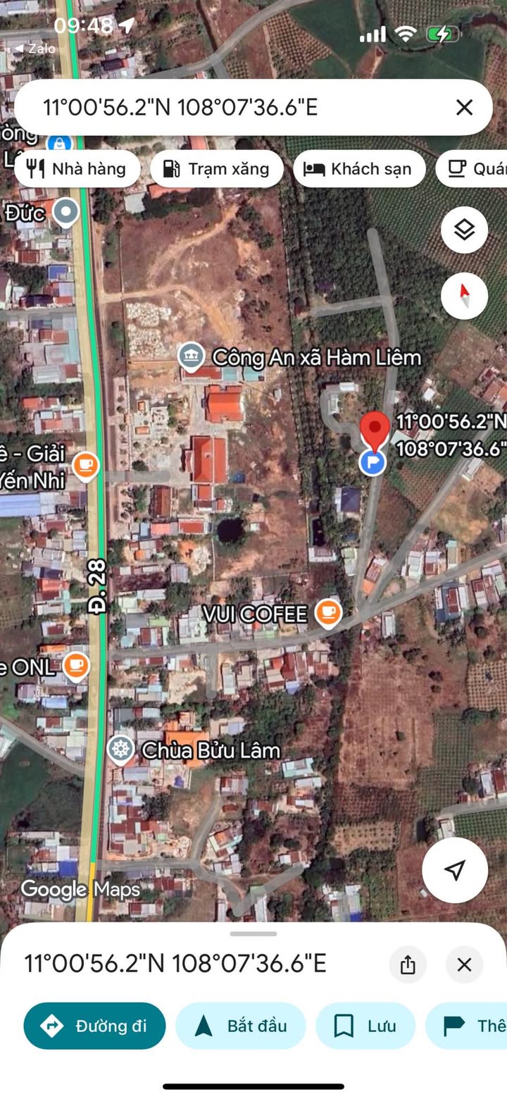 Đất thổ cư 1400m² xã Hàm Chính, 2.5 tỷ - Vị trí lý tưởng gần Quốc lộ 28!