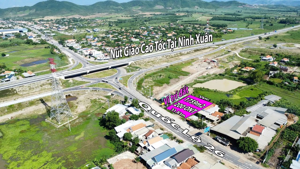 Lô đất thổ cư 200m² tại Ninh Hòa 1759m² giá thỏa thuận - Vị trí cực đẹp, đầu tư sinh lời!