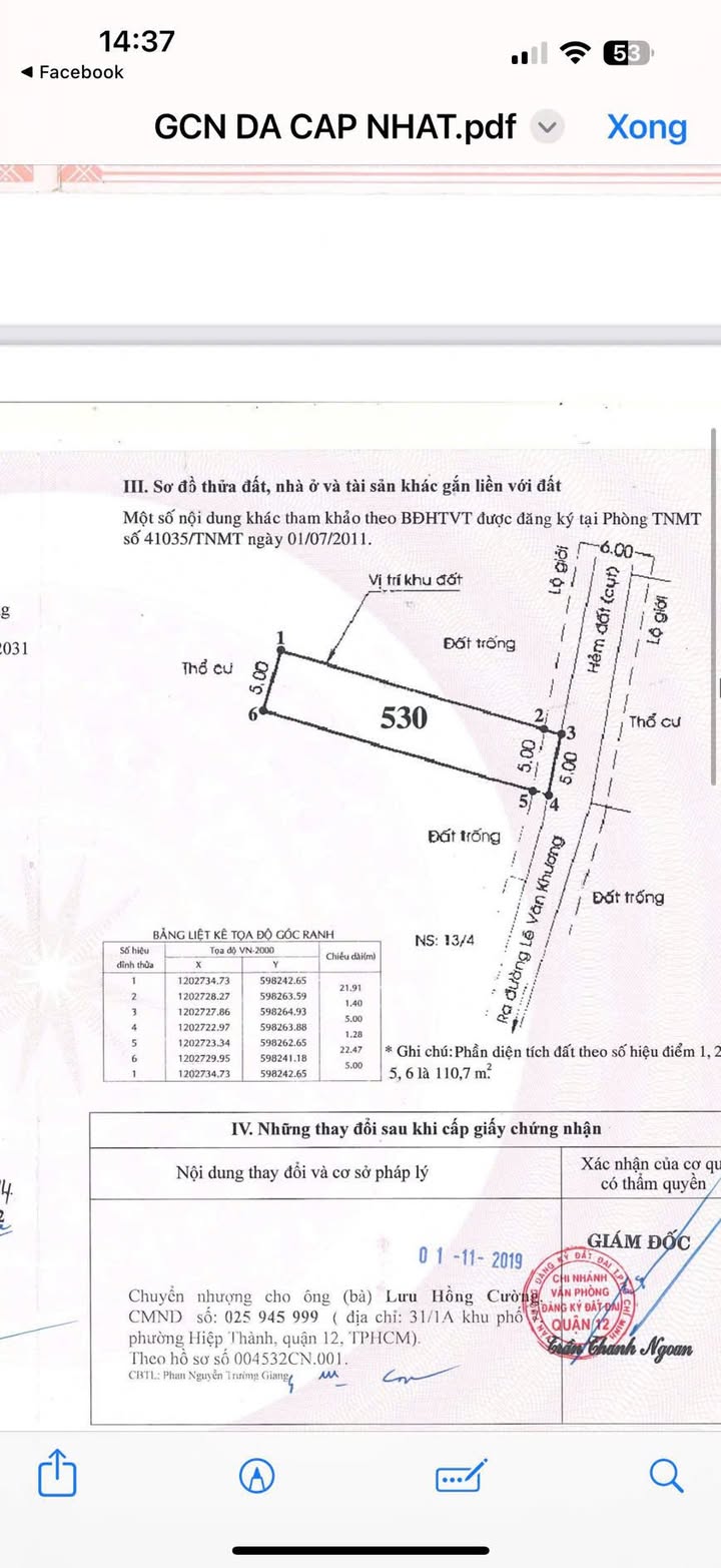 Đất nền Trần Thị Cờ, Thới An, Q12 - 117m² giá chỉ 3.75 tỷ - Pháp lý đầy đủ!