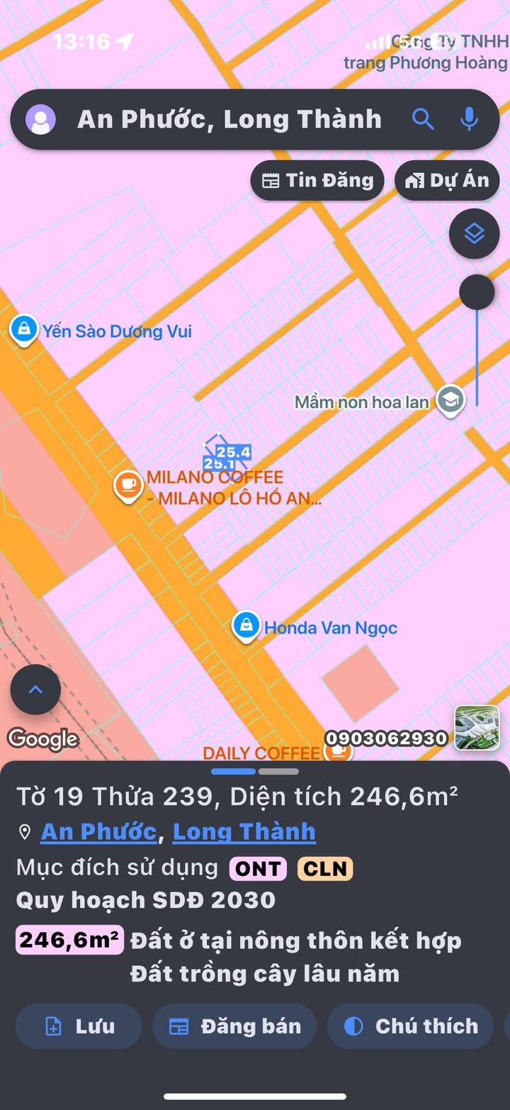 Đất nền 1 xẹc Phùng Hưng, An Phước 246.6m² giá 6.486 tỷ - Đầu tư sinh lời tuyệt vời!