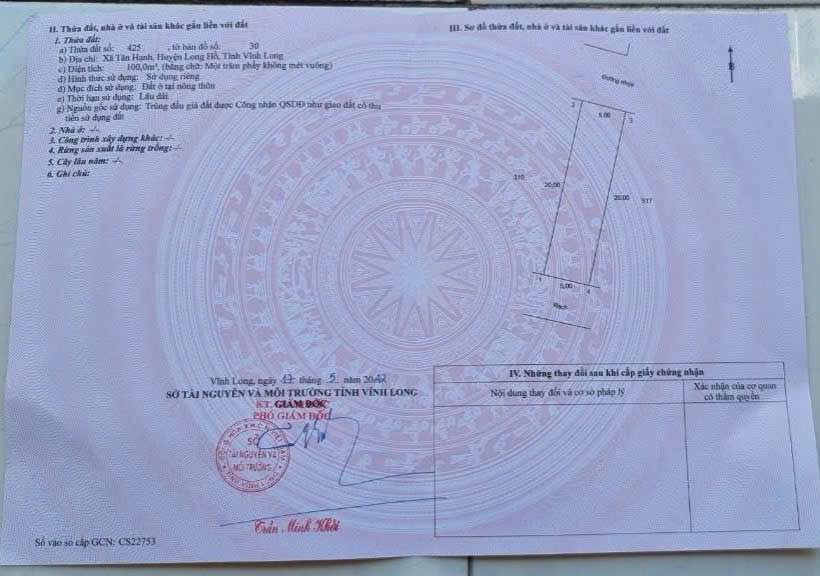 Đất nền Trường Giang Vĩnh Long 100m² giá 900 triệu - Sẵn sàng xây dựng ở ngay!