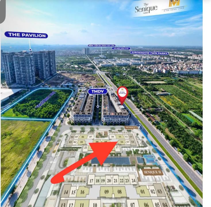 Căn hộ Senique Gia Lâm 101.5m² giá 7.75 tỷ - View thoáng, tầng trung!