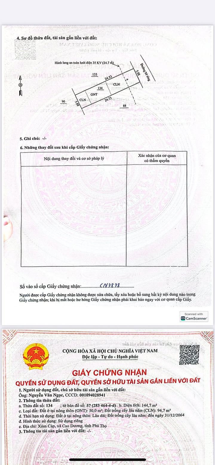 Đất thổ cư Lương Sơn 144m² giá thỏa thuận - Đường thông đẹp nhất khu vực!