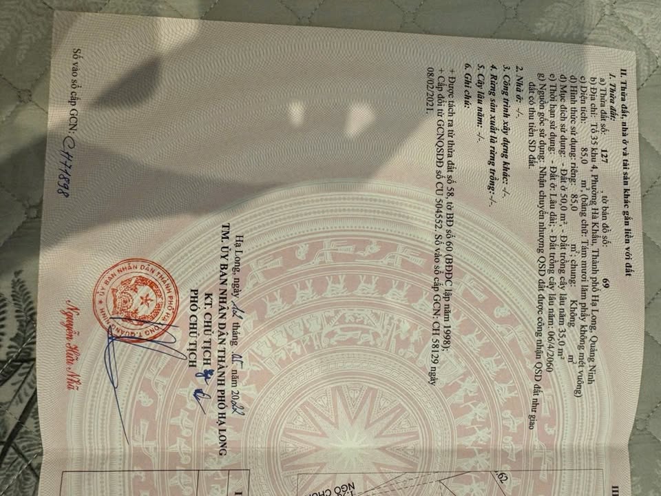 Đất thổ cư tại Nhà văn hóa khu 4 Hà Khẩu 85m² giá chỉ 1.1 tỷ - Đầu tư sinh lời ngay!