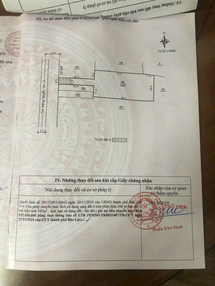 Đất vườn 2000m² mặt tiền Nguyễn Văn Cừ, Lộc Phát, Bảo Lộc - Sẵn nhà vườn, giá tốt!