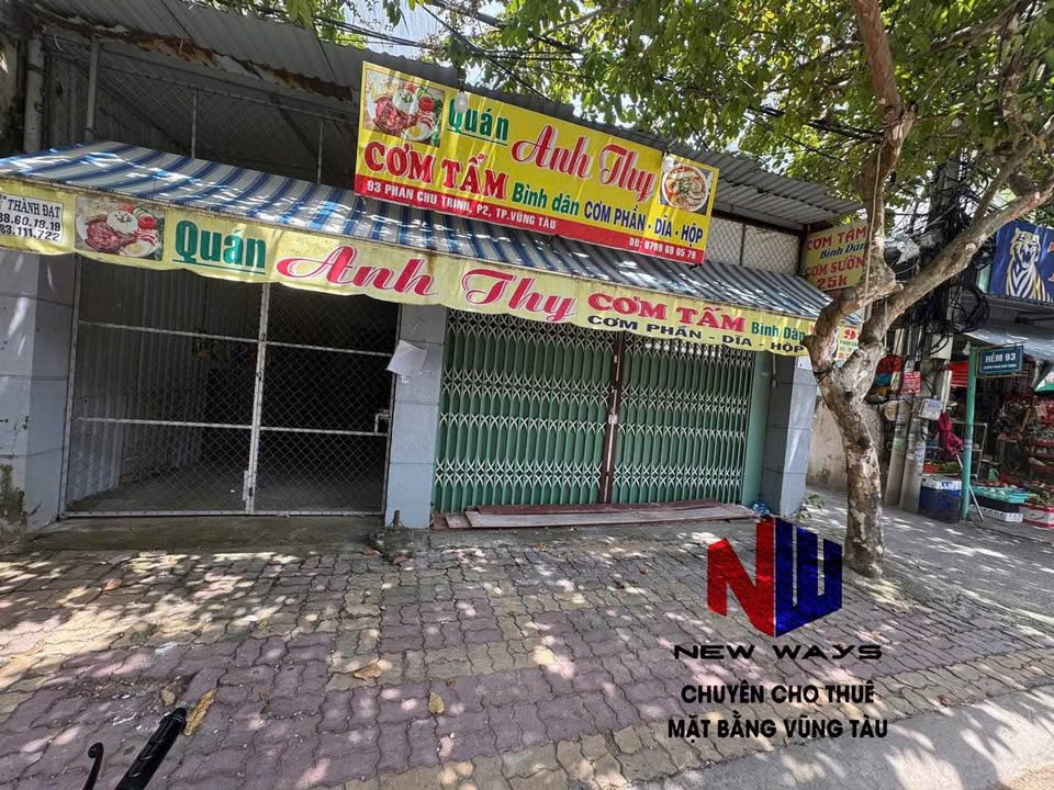 Cho thuê mặt bằng góc 2 mặt tiền Phan Chu Trinh - Vũng Tàu 187m² - Vị trí đắc địa, kinh doanh thuận lợi!