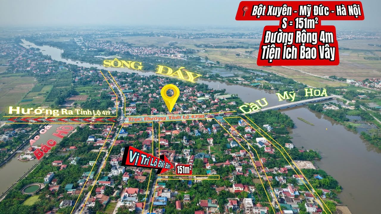 Đất nền biệt thự Thôn Bột Xuyên, Mỹ Đức, 151m² giá chỉ từ 3 tỷ - Đầu tư sinh lời bền vững!