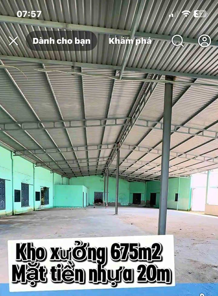 Kho xưởng 675m² Phước Hải giá 3 tỷ - Sẵn sàng hoạt động ngay!