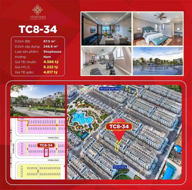 Biệt thự đơn lập Vinhomes Golden Avenue Móng Cái 247m² giá 21.345 tỷ - Sống trọn tiện ích!