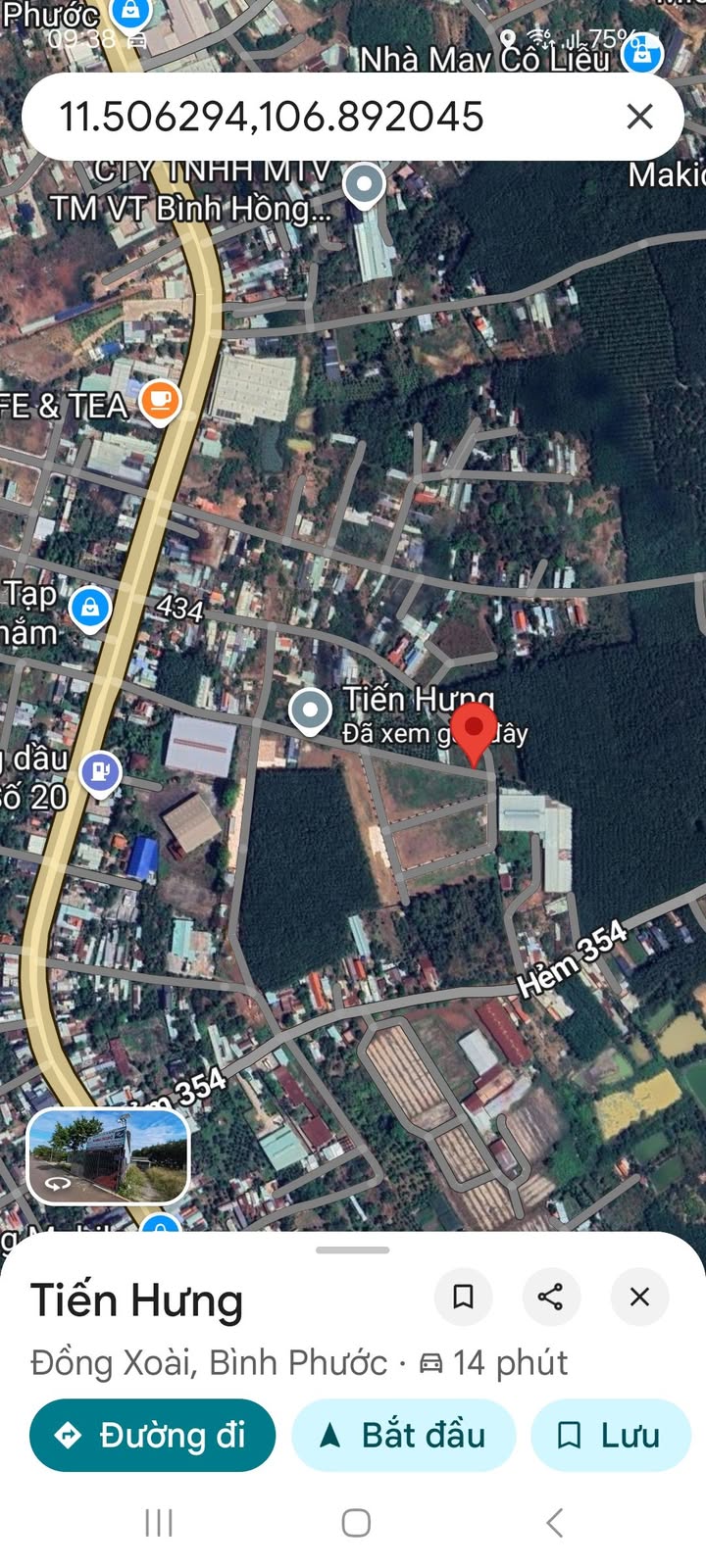 Đất nền góc hẻm 422 Tiến Hưng 462m² giá 2 tỷ - Sổ đỏ chính chủ!