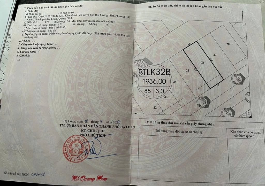 Đất nền quy hoạch liền kề đường Marina - Bãi Cháy - Hạ Long 176m² giá 12.32 tỷ - Cơ hội đầu tư lý tưởng!