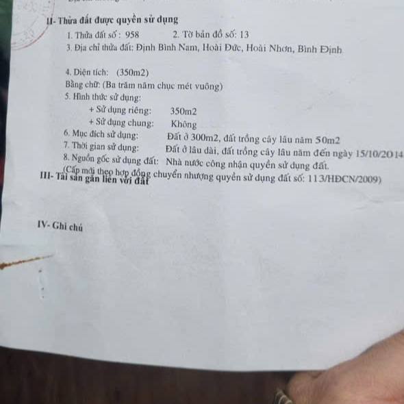 Đất kiên cố kèm nhà cấp 4 tại Bồng Sơn, 350m² chỉ 700 triệu - Đầu tư sinh lời ngay!