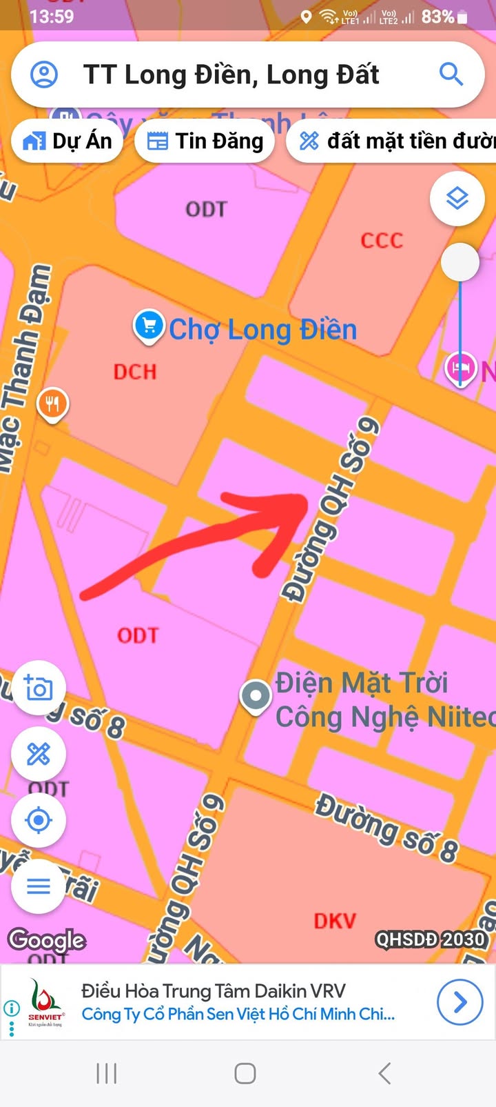 Đất mặt tiền đường số 9, Long Điền, Bà Rịa - Vũng Tàu 84.6m² giá 1.7 tỷ - Cơ hội đầu tư hiếm có!