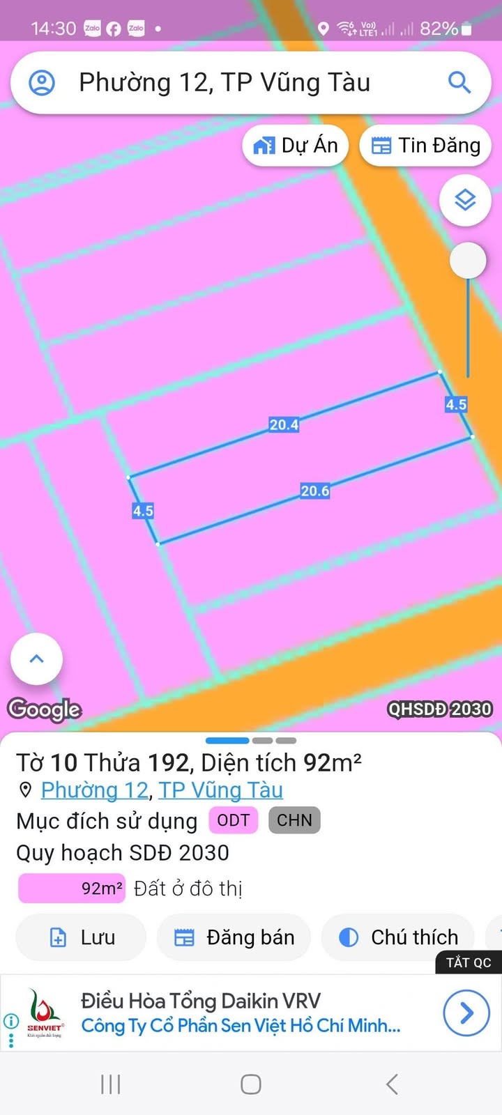 Đất thổ cư 92m² hẻm 5m phường 12 Vũng Tàu - Giá chỉ 2.7 tỷ!