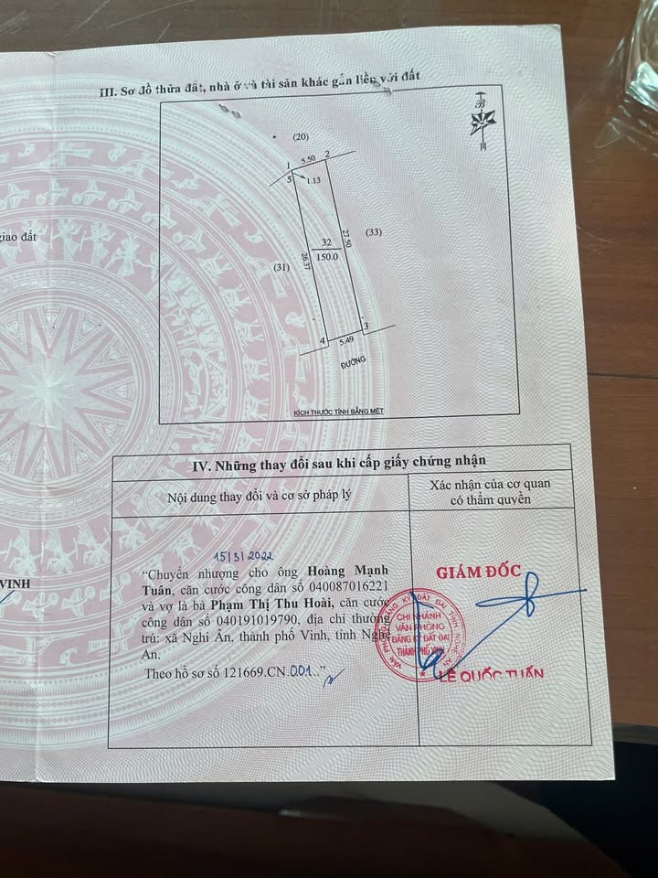 Đất nền chính chủ Nghi Ân 150m² giá 3.95 tỷ - Vị trí đắc địa gần đường lớn!