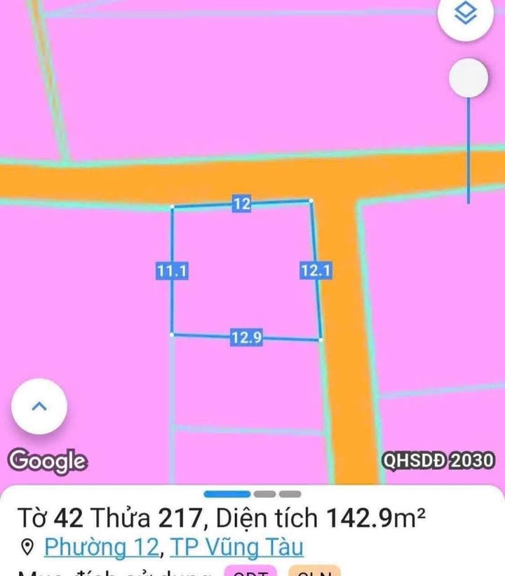 Đất biệt thự lô góc 143m² tại Vũng Tàu - Giá 3.4 tỷ, pháp lý rõ ràng!