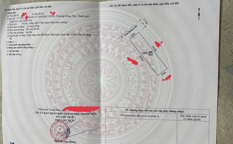 Đất nền tại Đông Tân, Thanh Hóa 95m² giá chỉ 2.9 tỷ - Sổ đỏ chính chủ, xây dựng tự do!
