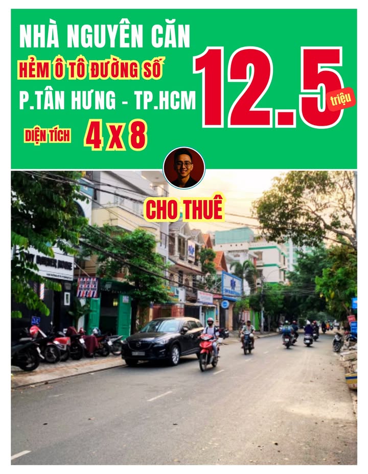 Nhà nguyên căn cho thuê tại Tân Hưng, Quận 7 - Diện tích 32m² chỉ 12.5 triệu