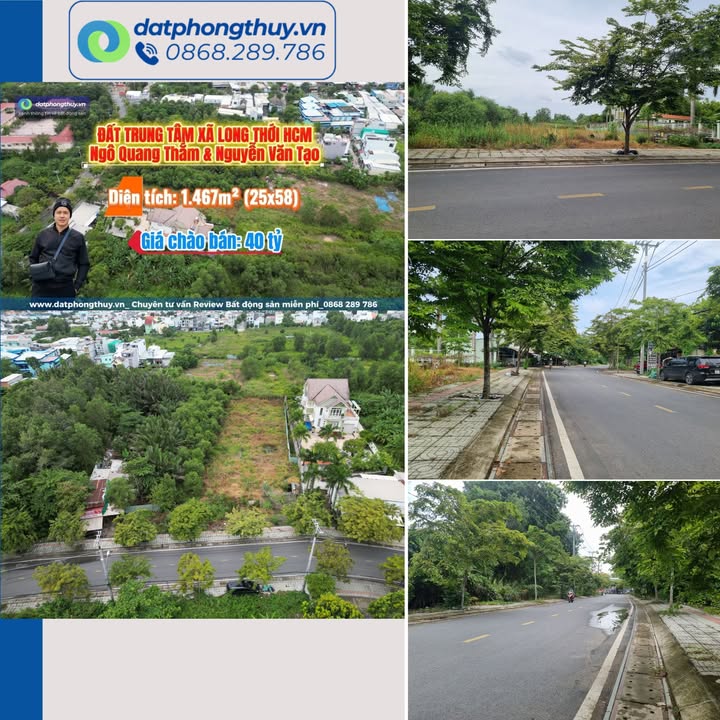 Đất mặt tiền Ngô Quang Thắm, Nhà Bè 1467m² giá 43 tỷ - Cơ hội đầu tư vàng!