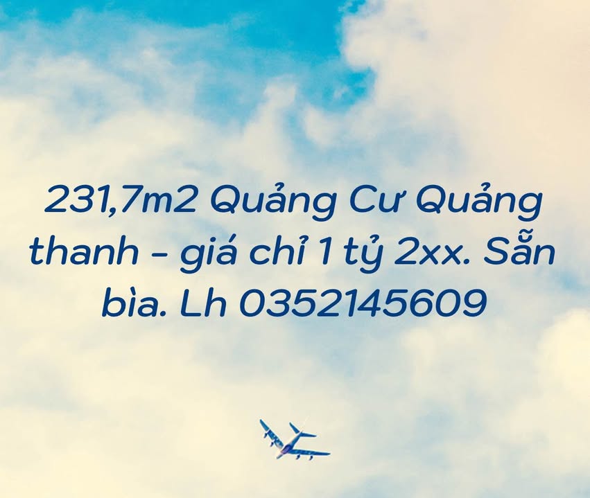 Đất nền Quảng Thanh, Thủy Nguyên 231m² giá chỉ 1,2 tỷ - Sổ đỏ chính chủ!