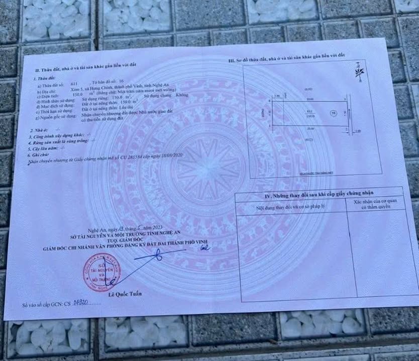 Đất đấu giá Xóm 5 Hưng Chính, TP Vinh 150m² giá 4.2 tỷ - Cơ hội đầu tư lý tưởng!