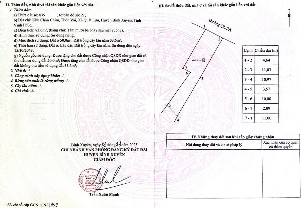 Nhà cấp 4 kinh doanh Hương Canh 83m² giá 3 tỷ - Sầm uất bậc nhất khu vực!