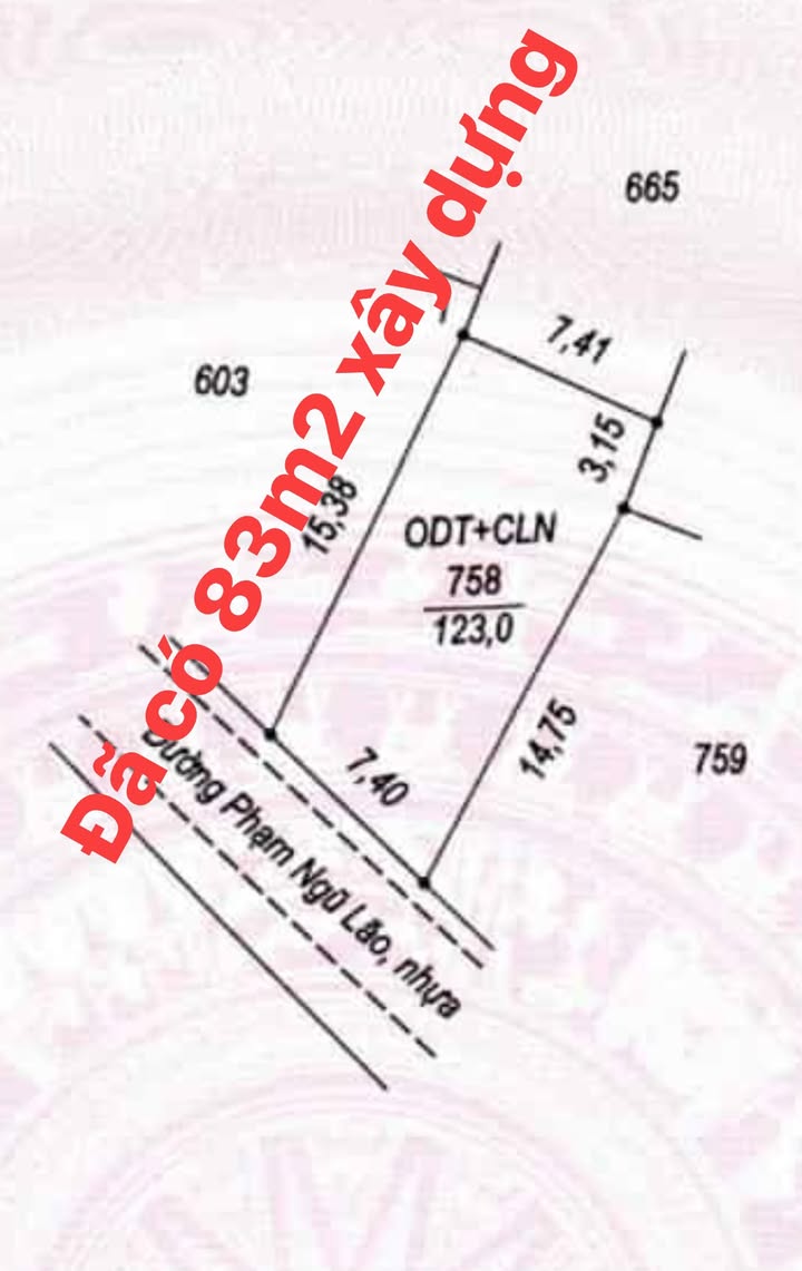 Đất ở mặt tiền Phạm Ngũ Lão, Đồng Hới 83m² giá chỉ 900 triệu - Đầu tư sinh lời ngay!