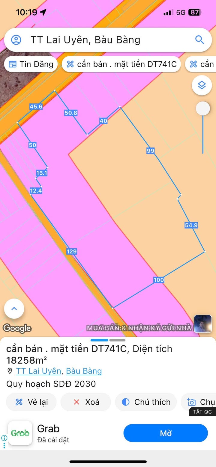 Đất mặt tiền DT741C - Thị trấn Lai Uyên, Bàu Bàng 18258m² - Cơ hội đầu tư tuyệt vời!