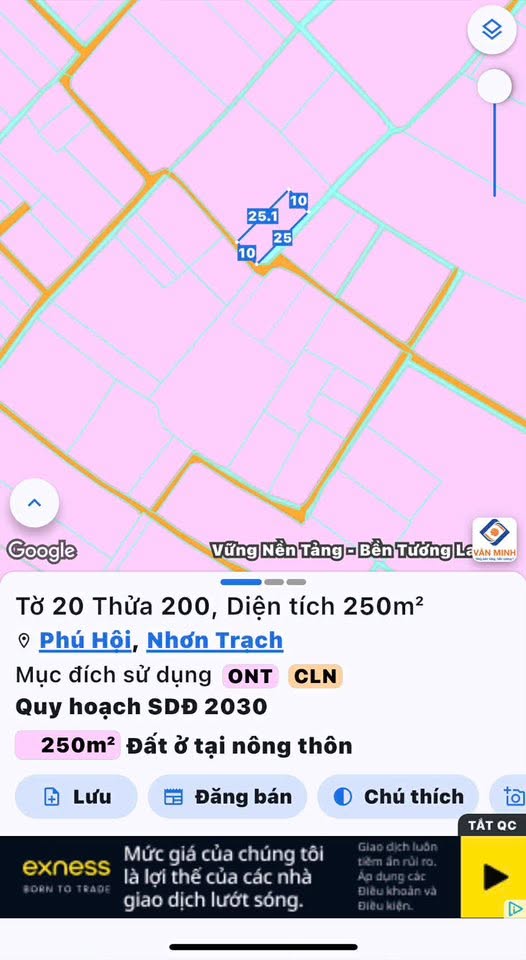 Đất nền Phú Hội Nhơn Trạch 250m² giá 2.2 tỷ - Cơ hội đầu tư lý tưởng!