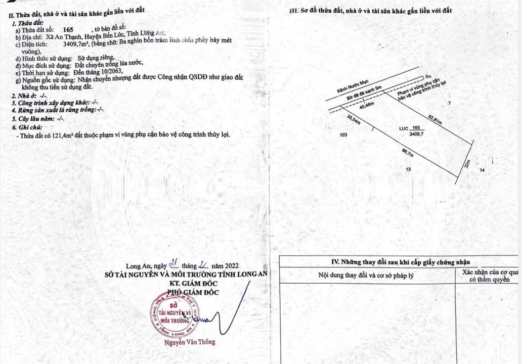 Đất nền 3400m² xã An Thạnh, Bến Lức - Giá chỉ 4.25 tỷ - Khu vực phát triển