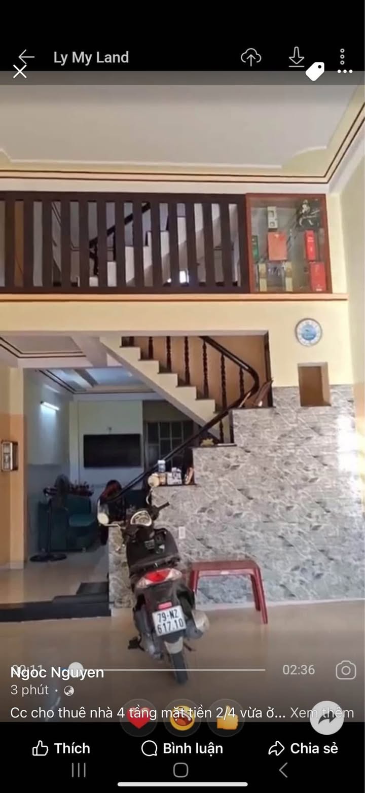 Nhà cho thuê 4 tầng mặt tiền đường 2/4 Nha Trang - Nội thất đầy đủ, giá chỉ 6 triệu!