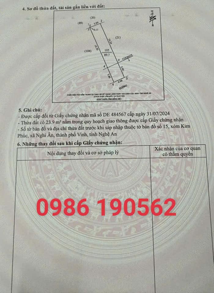 Đất nền xóm Kim Phúc, Nghi Ân, TP Vinh 90m² giá 1.25 tỷ - Đường rộng thông thoáng!