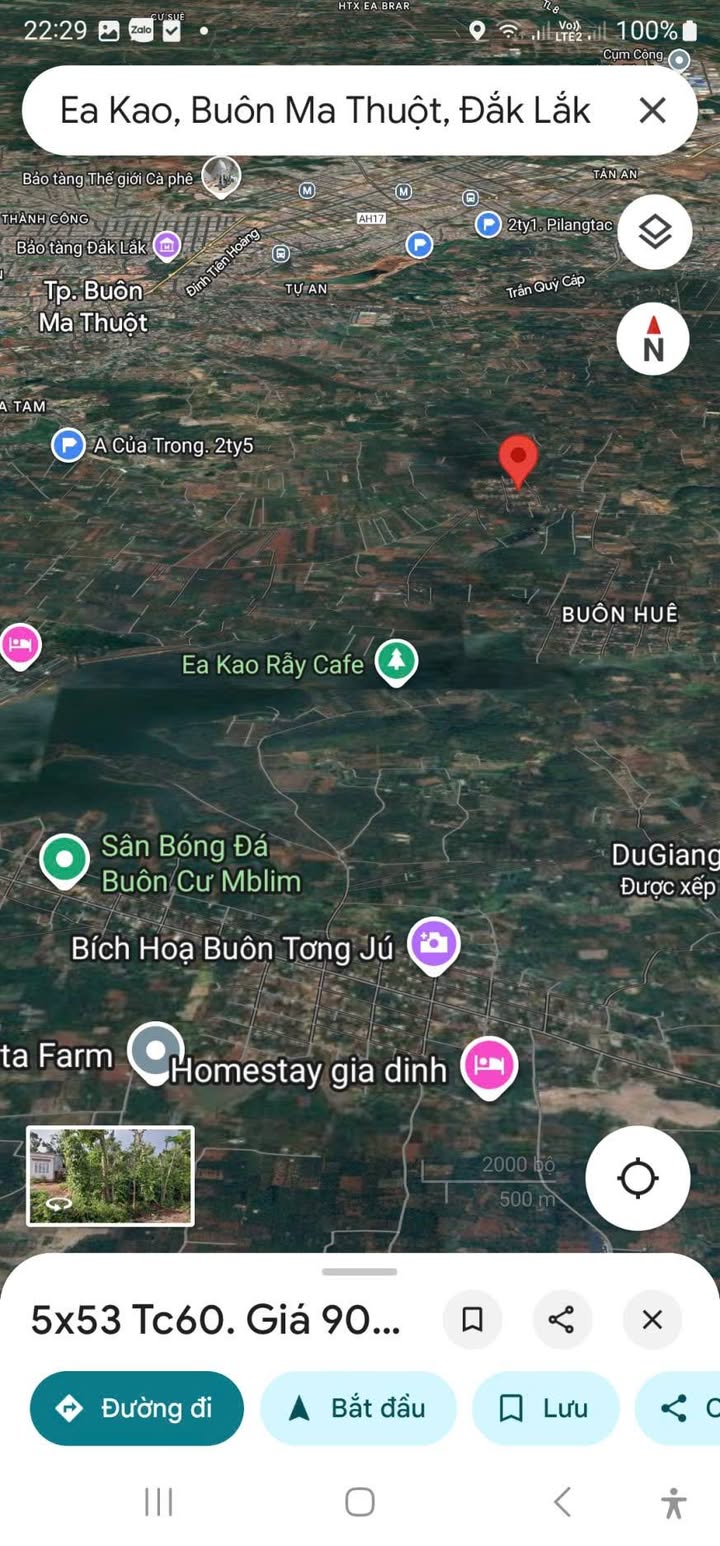 Đất thổ cư 60m² tại phường Ea Kao, Buôn Ma Thuột - Giá chỉ 899 triệu, vị trí thuận lợi!