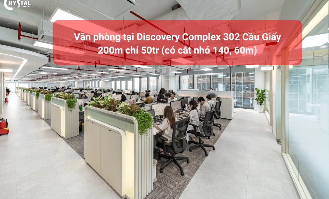 Văn phòng hạng B+ tại Discovery Complex, Cầu Giấy 200m² - Sang trọng và hiện đại!